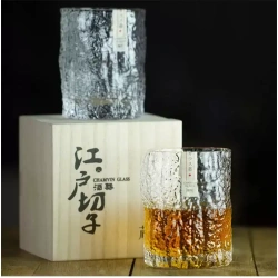 日式手工 無鉛水晶 江戶硝子-藏月杯(原裝木盒)