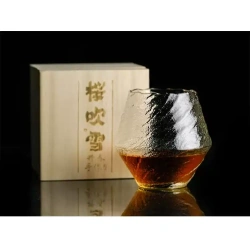 Alternative view of 日式手工 無鉛水晶 江户硝子櫻吹雪酒杯(原裝木盒)