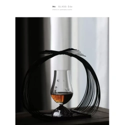 日式手工 無鉛水晶  櫻花切子山櫻花紋杯 （雙入木盒組/單入原裝木盒）：圖片 4