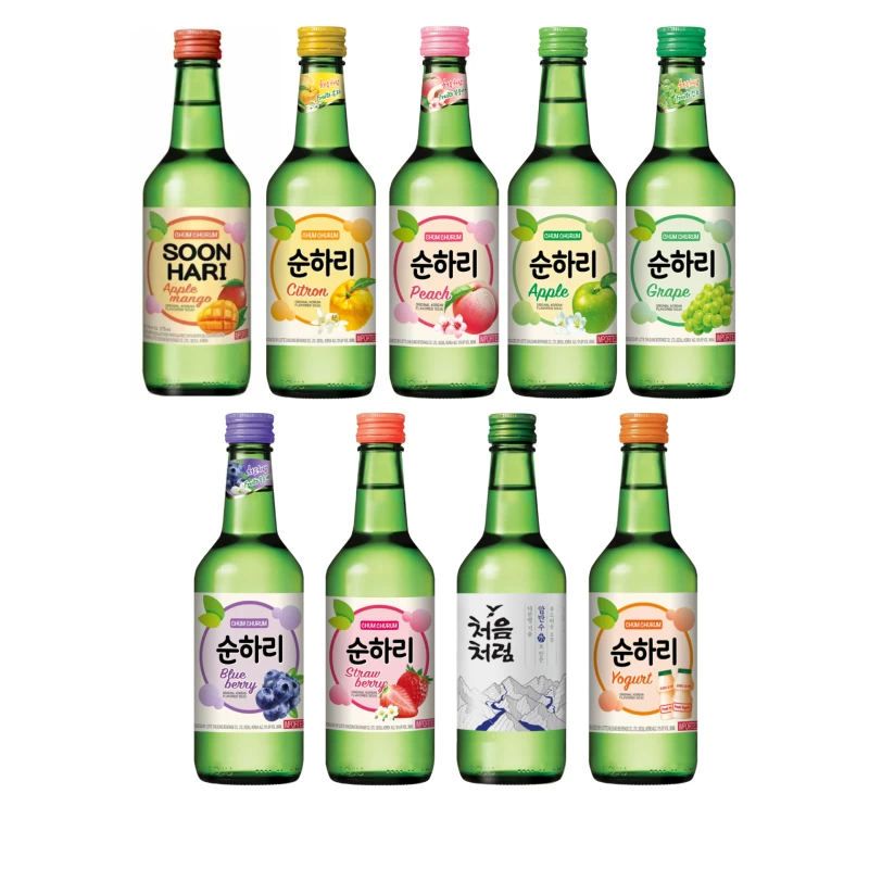 初飲初樂韓國燒酒(柚子/水蜜桃/芒果/蘋果/草莓/藍莓/葡萄/優格/原味)