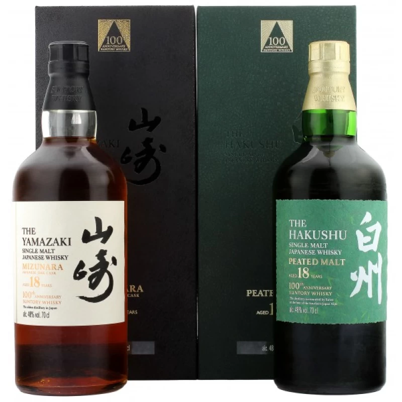 山崎18年 100周年&白州18年 100周年紀念套組(平行)