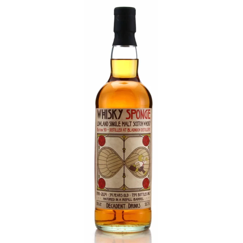 Whisky Sponge Bladnoch 34y Ed.90 威士忌海綿布萊德諾赫1990 34年蘇格蘭單一麥芽威士忌(頹廢飲料)：圖片 2