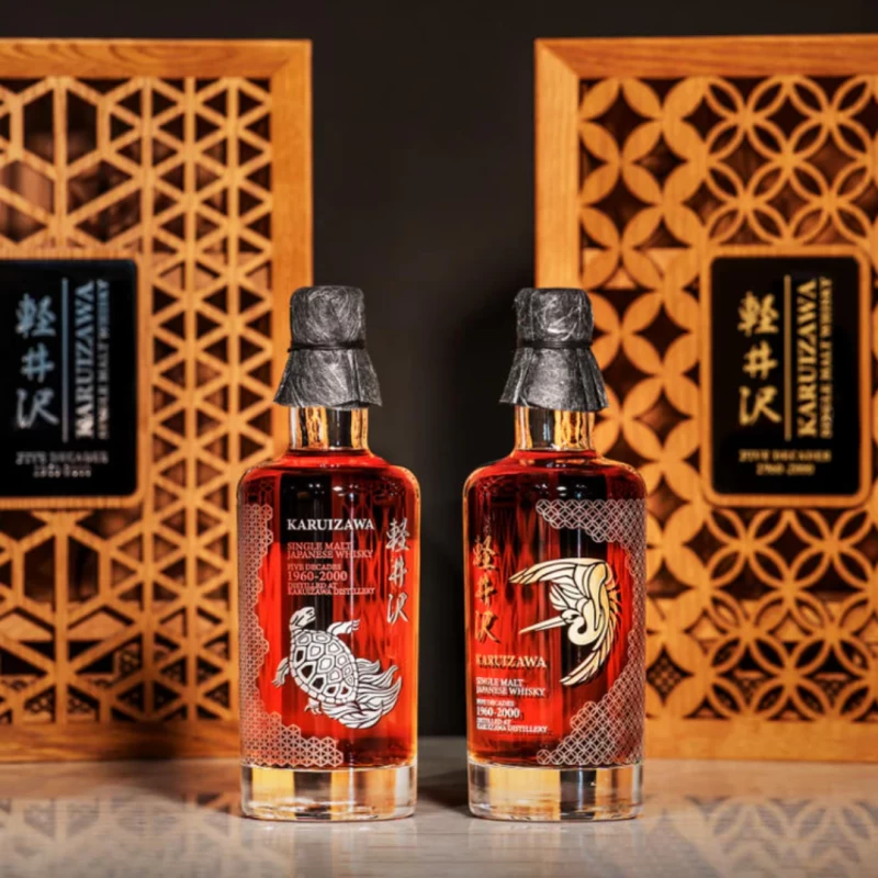 輕井澤 1960-2000年FIVE DECADES 黃金鶴、銀紋龜典藏原酒套組 KARUIZAWA FIVE DECADES 2 Bottles set