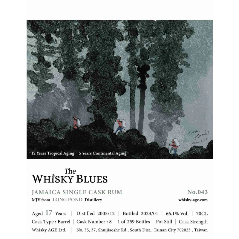 The Whisky Blues No.043 Jamaica Rum MJV Long Pond 2005 17yo Barrel 66.1% 威士忌藍調：圖片 2