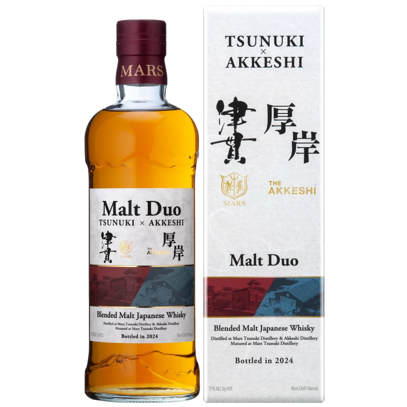 津貫 厚岸台灣限定典藏⽊盒組 全台限量200組(700ml*2) MARS WHISKY Malt Duo TSUNUKI × AKKESHI Special Box：圖片 3