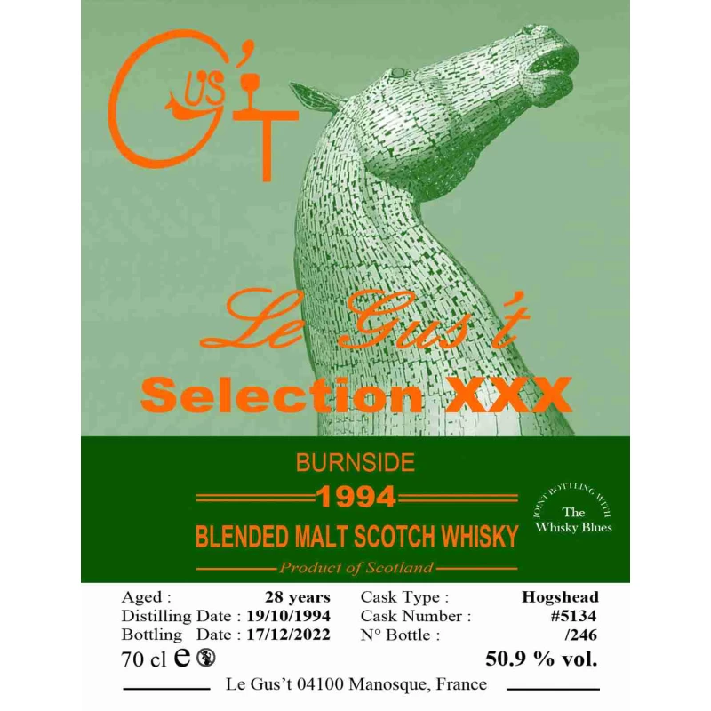 Le Gus’t Burnside Blended Malt 1994 28yo Hogshead 50.9% Le Gust Burnside：圖片 2