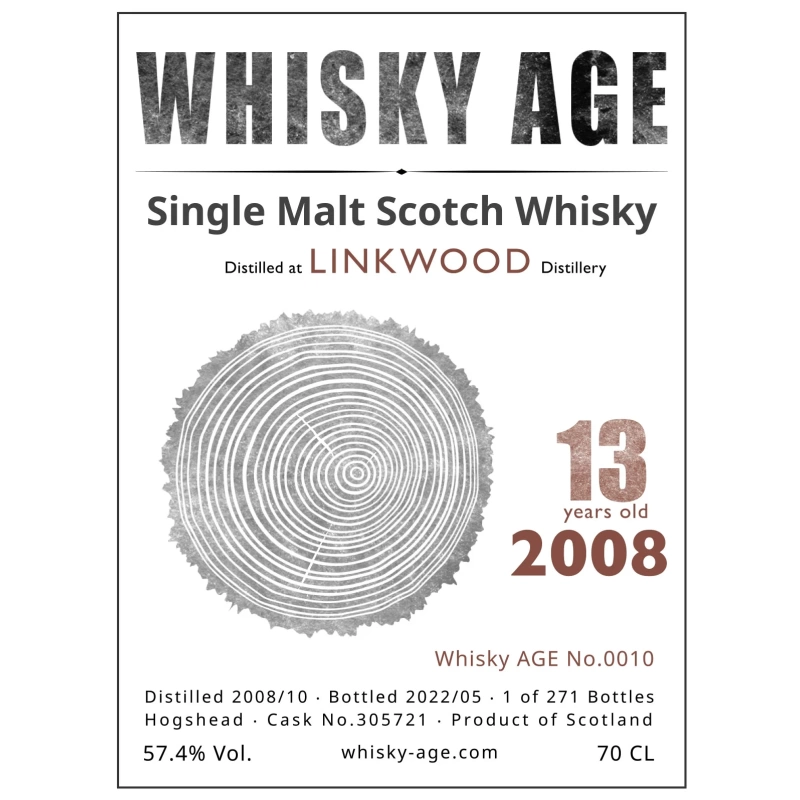 WHISKY AGE No.0010 Linkwood 13yo 2008 Hogshead 57.4% 威士忌時代：圖片 2