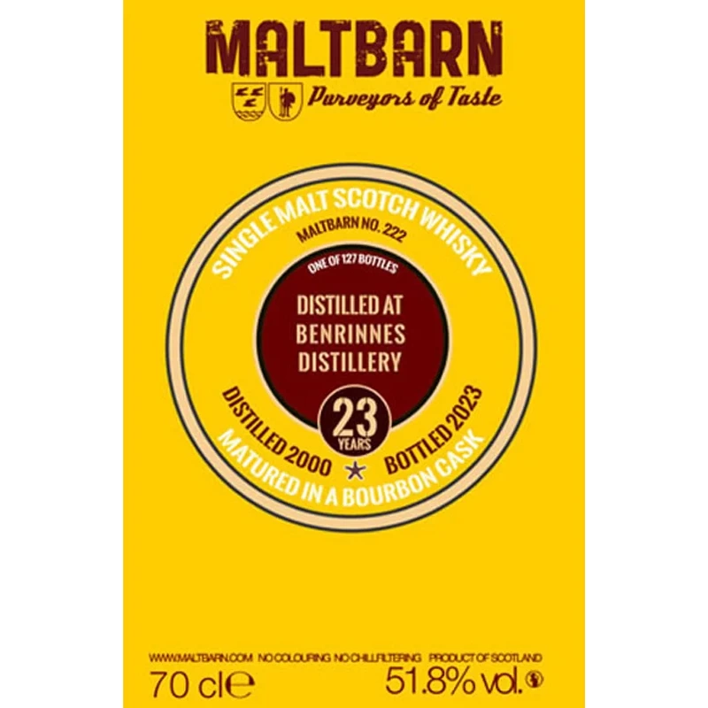Maltbarn Benrinnes 2000 23yo Bourbon 51.8%：圖片 2