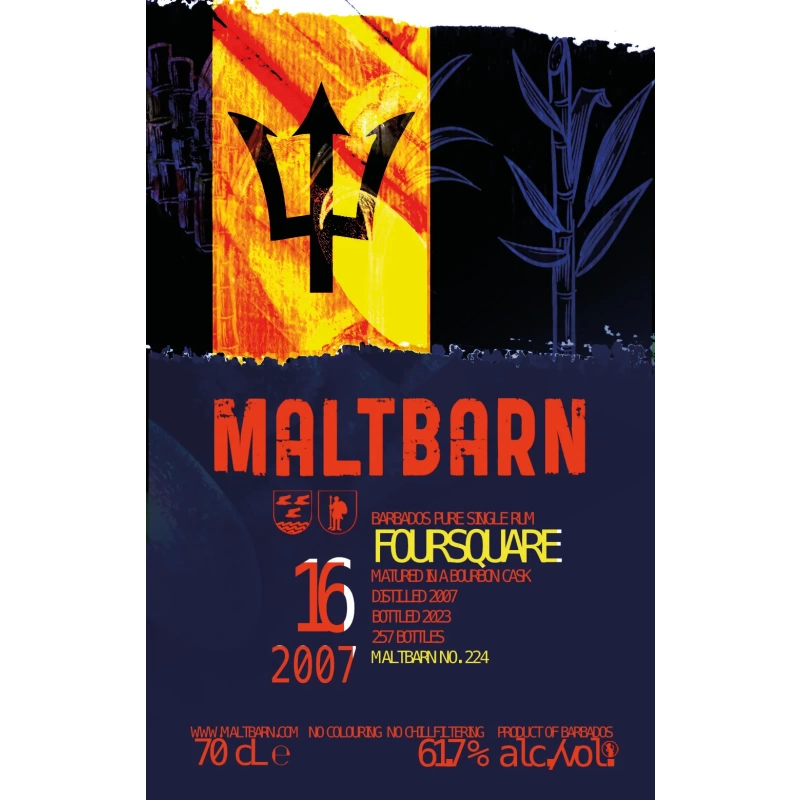 Maltbarn Foursquare Rum 2007 16yo Bourbon Cask 61.7%：圖片 2