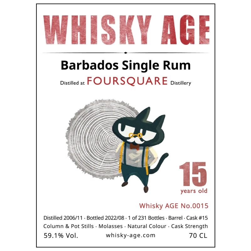 WHISKY AGE No.0015 Foursquare 15yo 2006 Barrel 59.1% 威士忌時代：圖片 2