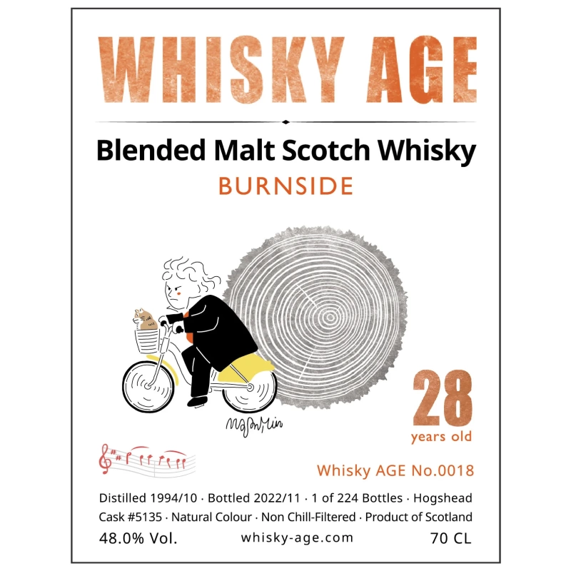 WHISKY AGE No.0018 Burnside 1994 28yo Hogshead 48% 威士忌時代：圖片 2