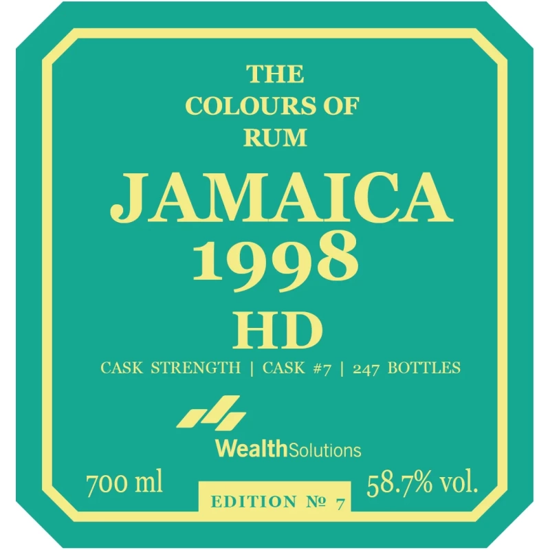 The Colours of Rum Jamaica edition No. 7 HD 23yo 1998 58.7%(蘭姆酒)：圖片 2