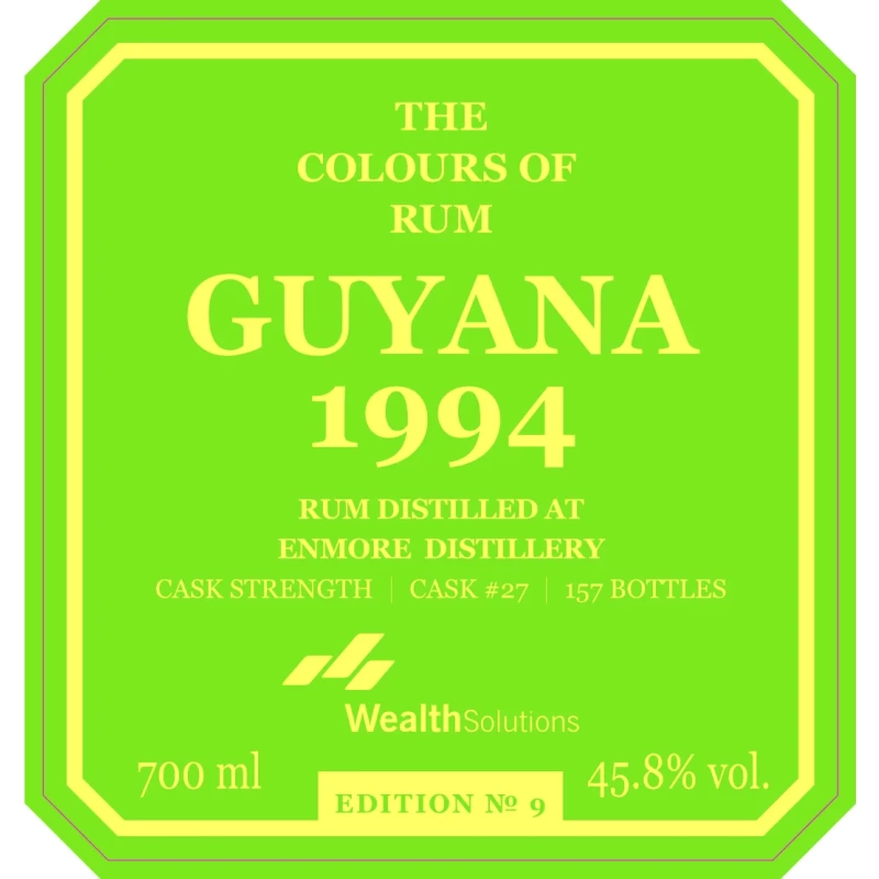 The Colours of Rum Guyana Edition No.9 Enmore 1994 27yo Ex-rum 45.8%(蘭姆酒)：圖片 2