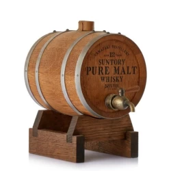 山崎12年橡木桶原酒 木樽型日本白橡木酒桶特別品(非公開販售品) Yamazaki 12 Years Pure Malt Barrel Decanter  (1000ml 58%)