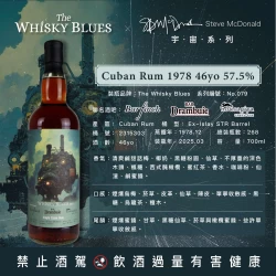 Alternative view of The Whisky Blues No.079 Cuban Rum 46Yo 威士忌藍調
