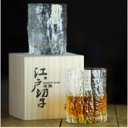 日式手工 無鉛水晶 江戶硝子-藏月杯(原裝木盒)