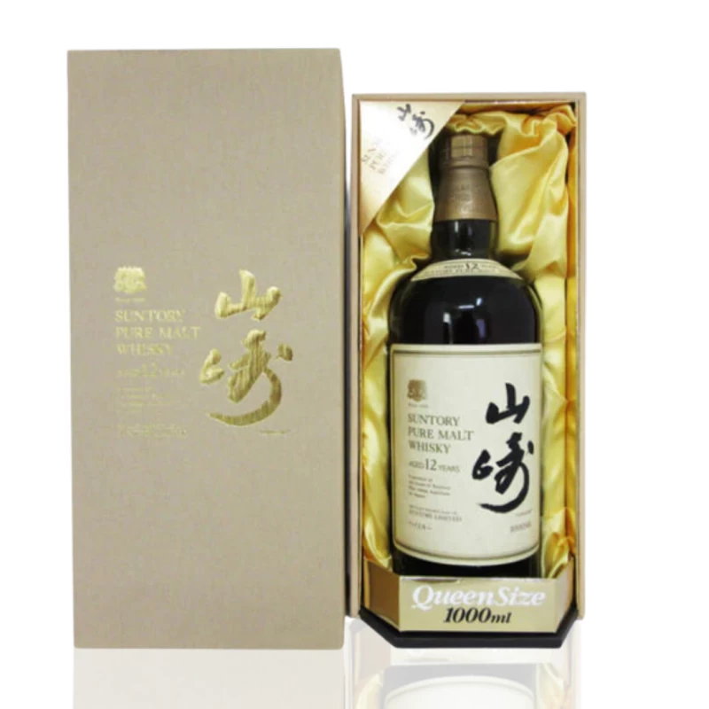 山崎 雙獅12年 QUEEN SIZE一公升特別版 (90年代山崎12年 極稀有酒款) YAMAZAKI 12Y 1L QUEENSIZE