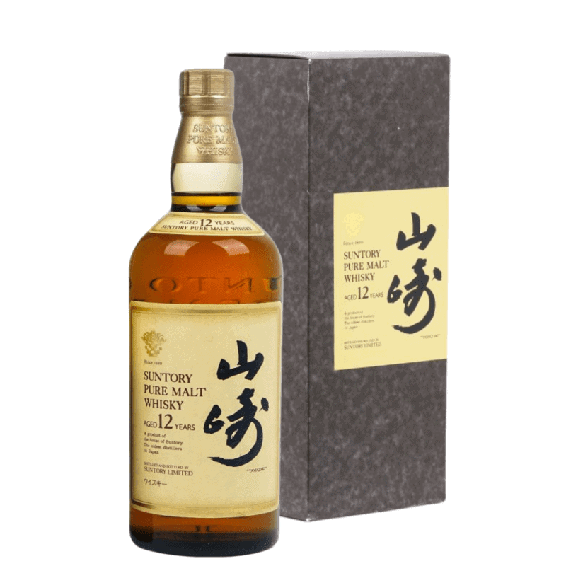 山崎12年 金花標黑禮盒版(天地蓋)2000年代版本 750ml