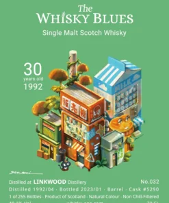 Alternative view of The Whisky Blues No.032 Linkwood 30yo 1992 Barrel 48.1% 威士忌藍調
