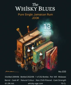 Alternative view of The Whisky Blues No.033 Jamaican Rum JDOK 13yo 2009 Barrel 61% 威士忌藍調