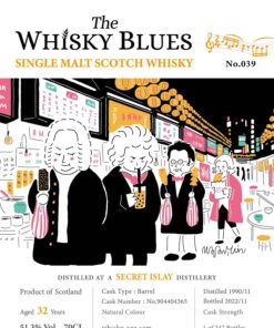 Alternative view of The Whisky Blues No.039 Secret Islay 1990 32yo Barrel 51.3% 威士忌藍調