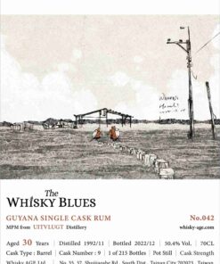 Alternative view of The Whisky Blues No.042 Uitvlugt 1992 30yo Barrel 50.4% 威士忌藍調