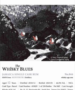 Alternative view of The Whisky Blues No.044 Jamaica Rum MMW Monymusk 2010 12yo Barrel 66.9% 威士忌藍調