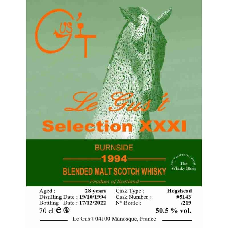 Le Gus’t Burnside Blended Malt 1994 28yo Hogshead 50.5% Le Gust Burnside Blended Malt：圖片 2