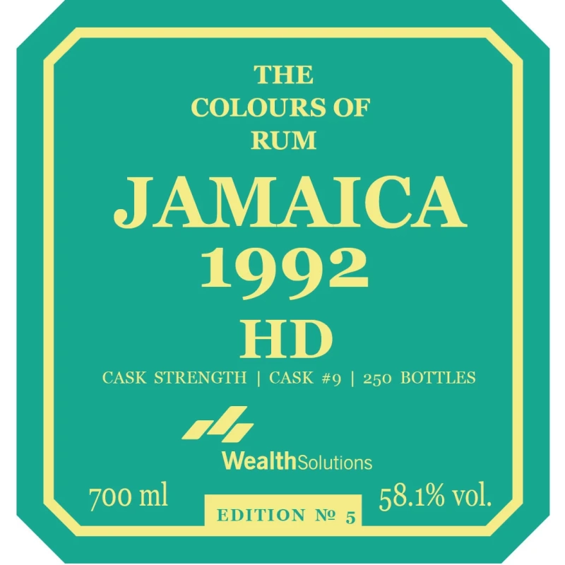 The Colours of Rum Jamaica edition No. 5 HD (不能說的 H 酒廠) 29yo 1992 58.1%：圖片 2