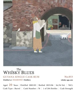 Alternative view of The Whisky Blues No.053 Diamond 2003 20yo Barrel 56.3% 威士忌藍調