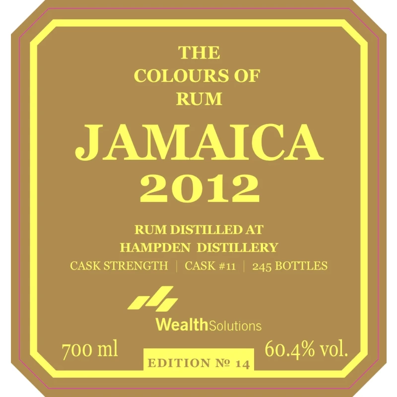 The Colours of Rum Jamaica No.14 Hampden 2012 11yo 60.4%(蘭姆酒)：圖片 2