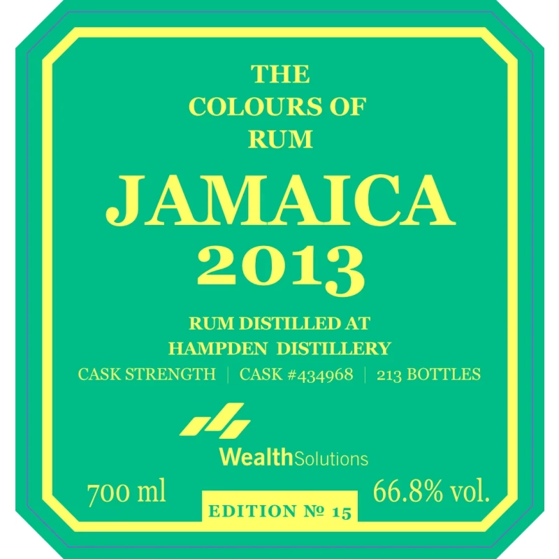 The Colours of Rum Jamaica Edition No.15 Hampden 2013 10yo American Oak 66.8%(蘭姆酒)：圖片 2
