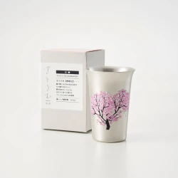 銅鍍錫 變色酒杯/ 櫻花
