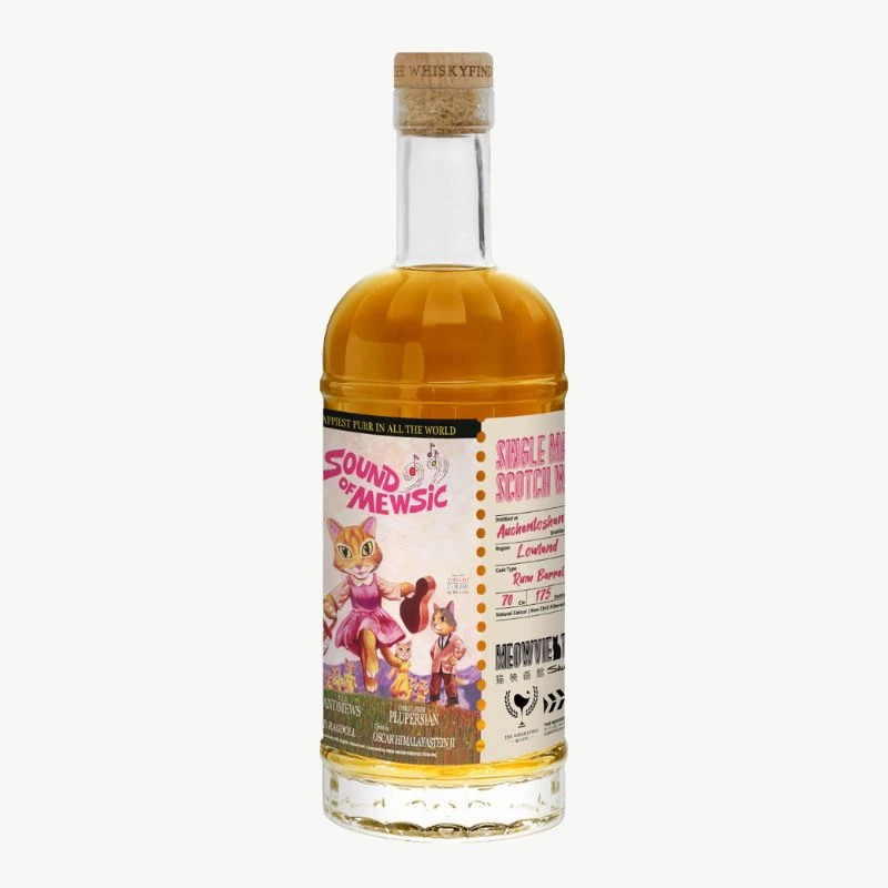 貓映畫館 真善喵 Auchentoshan 2010 15年 威士忌正面酒瓶