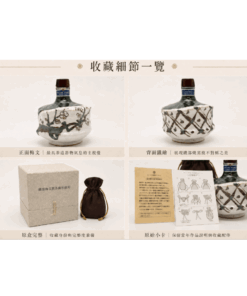 Alternative view of 三得利 1998織部梅文沓茶碗形徳利