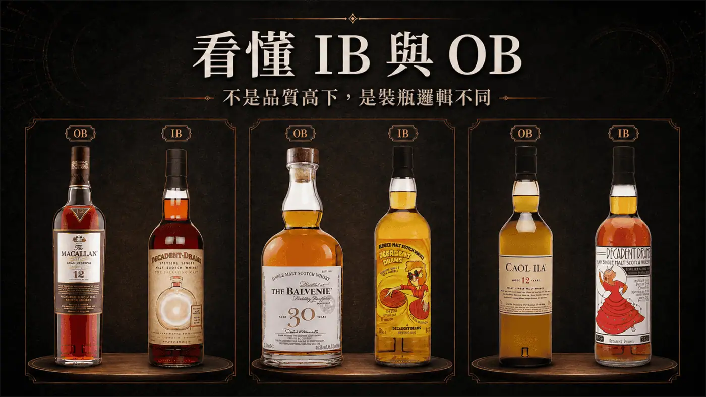 IB 與 OB 威士忌指南|三組官方裝瓶與獨立裝瓶黑金對照圖