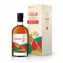 OMAR金香白蘭地桶原桶強度酒瓶與外盒
