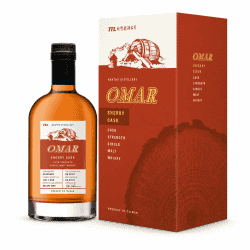 OMAR雪莉桶原桶強度新版酒瓶與紅色外盒