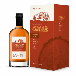 OMAR雪莉桶原桶強度新版酒瓶與紅色外盒