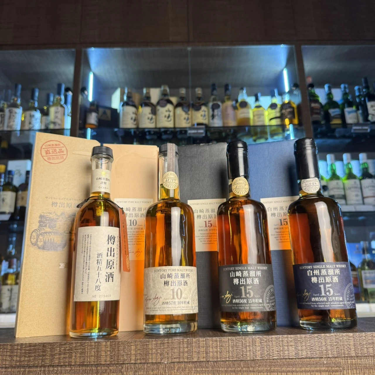 山崎與白州蒸餾所樽出原酒核心年份實物同框