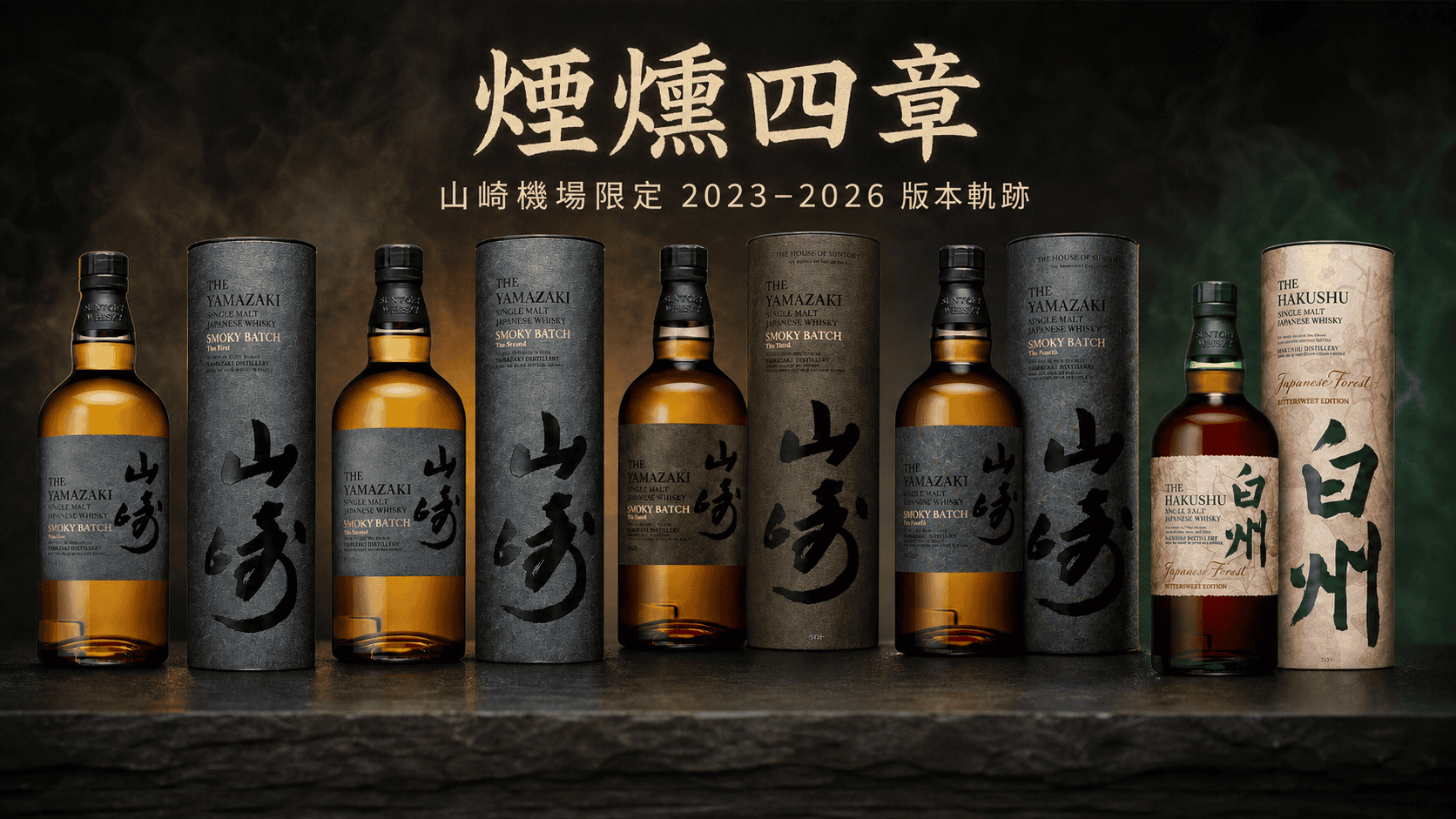 山崎Smoky Batch 第一至第四版比較｜年份、價格與版本差異