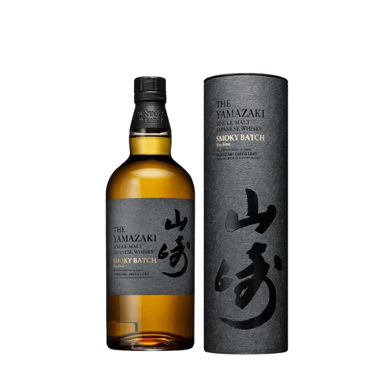 山崎 Smoky Batch The First 機場限定版瓶身與原盒