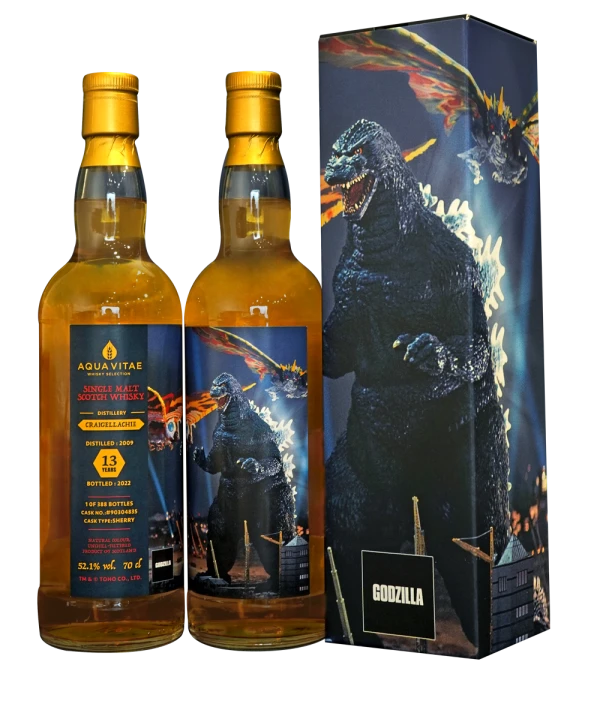 Craigellachie 2009 Aqua Vitae 哥吉拉VS摩斯拉 13年威士忌與外盒