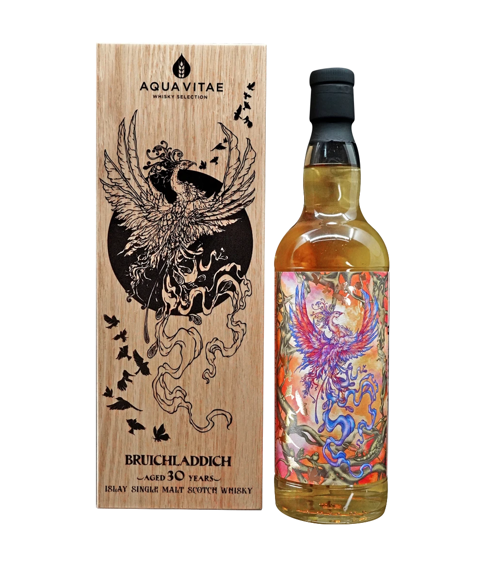 Bruichladdich 1991 祥瑞神獸 朱雀/桃花 30年威士忌與木盒
