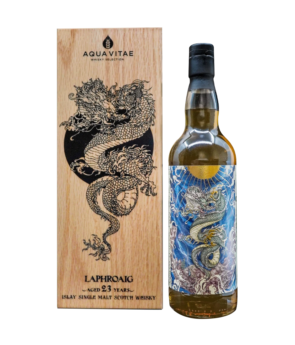 Laphroaig 1998 祥瑞神獸 青龍/希望 23年威士忌與木盒