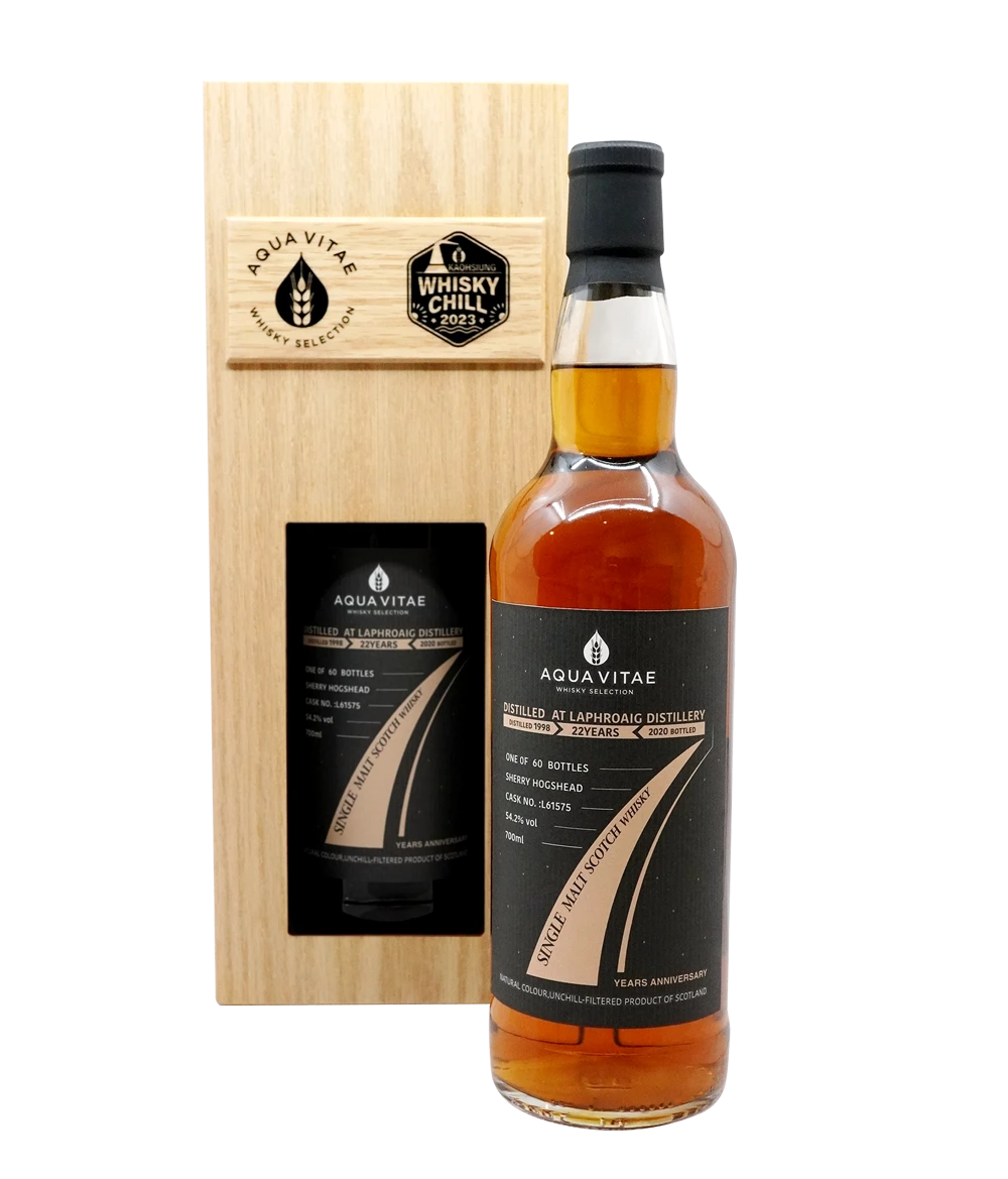 拉弗格 Laphroaig 1998 Aqua Vitae 七週年 22年威士忌與木盒