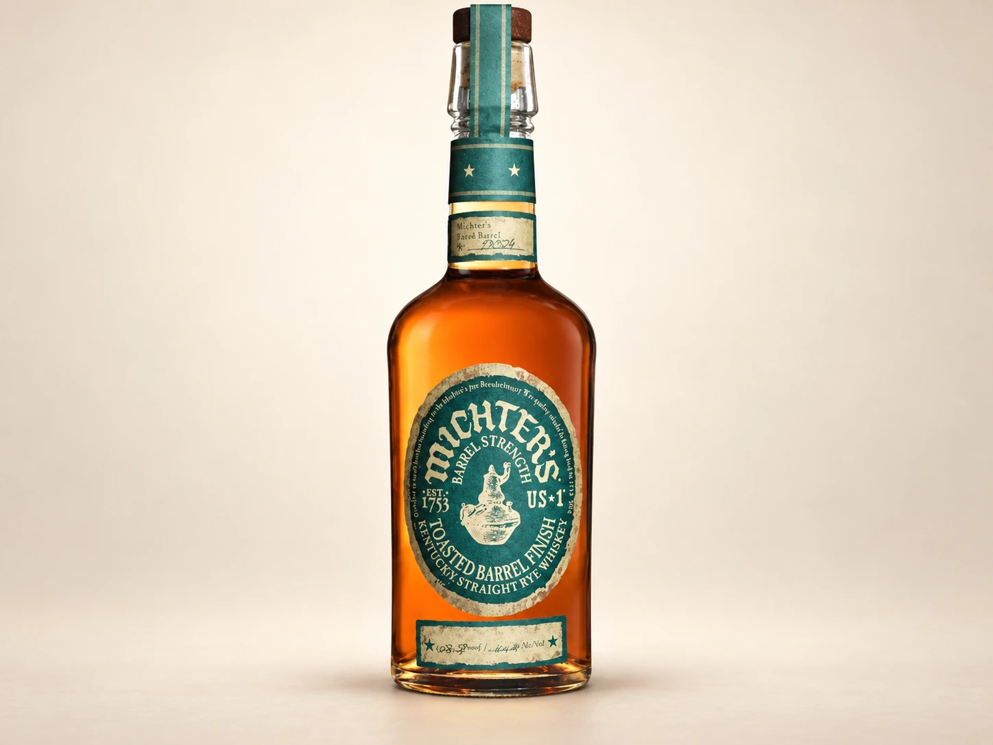 酩帝 Michter’s US★1 Toasted Barrel Finish Rye 2017 烤桶收尾裸麥威士忌正面