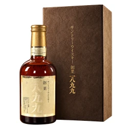 三得利 創業一八九九 1983年60週年紀念威士忌 瓶身與原盒去背圖