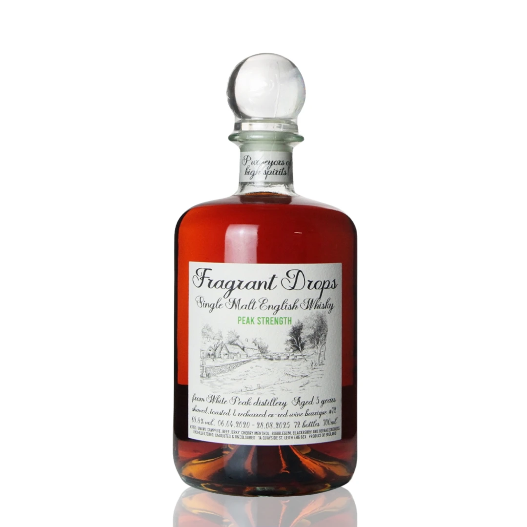 Fragrant Drops, White Peak "PEAK STRENGTH", 2020, 2025, 5yo, STR Red Wine Barrique, 69.8%